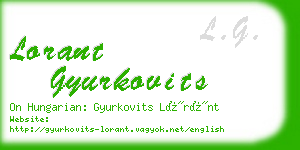 lorant gyurkovits business card